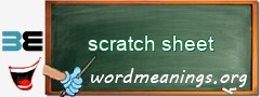 WordMeaning blackboard for scratch sheet
